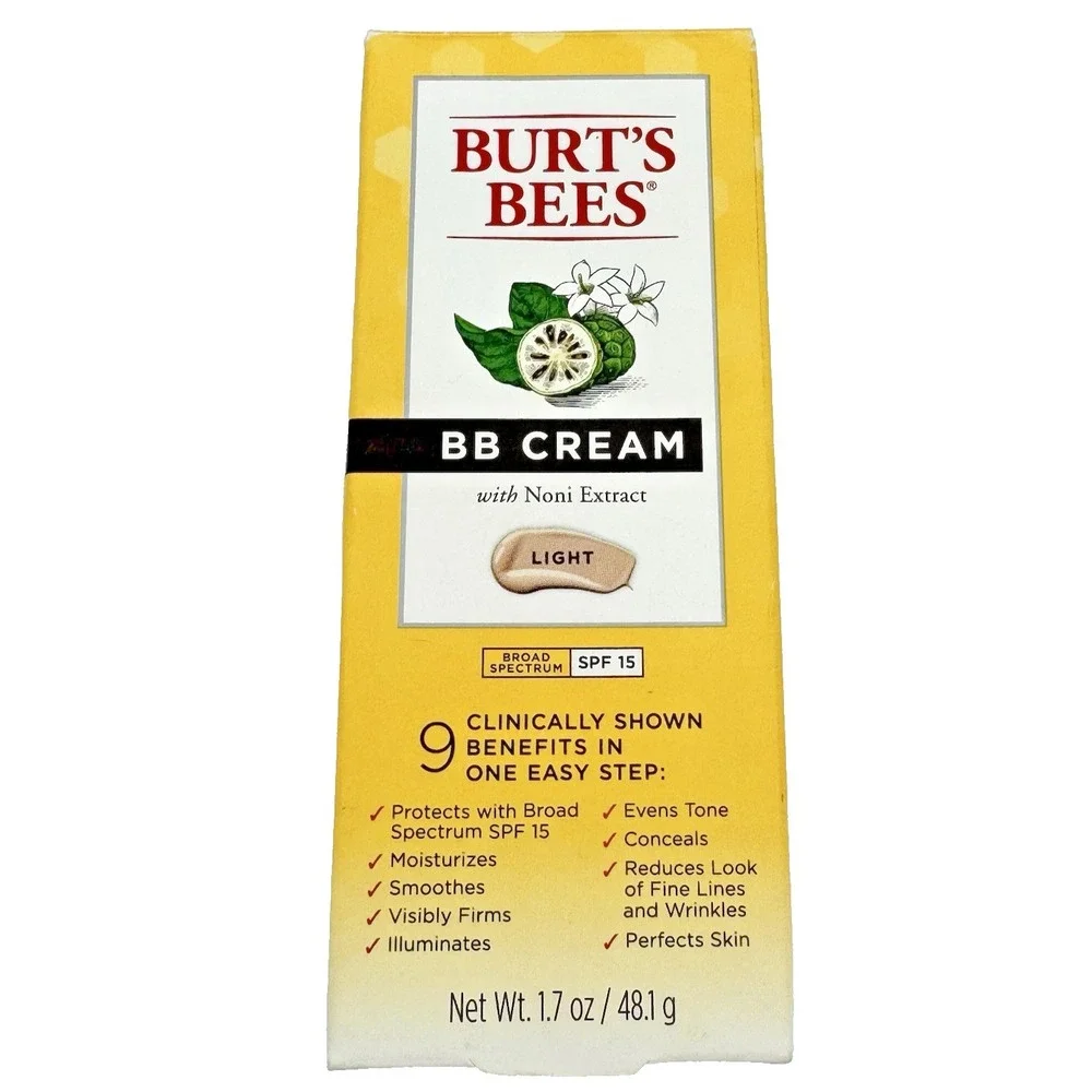 Burt's Bees BB Cream Light 1.7oz Tinted Moisturizer SPF 15 Anti Aging NOS